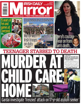 Cover of Irish Daily Mirror
