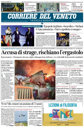 Cover of Corriere del Veneto (Vicenza e Bassano)
