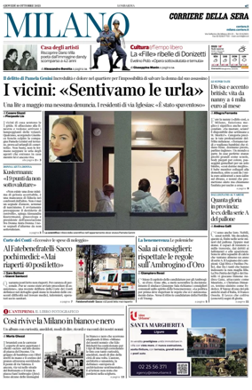 Cover of Corriere della Sera (Milano)