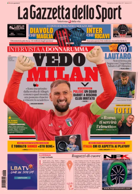 Cover of La Gazzetta dello Sport 