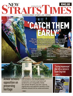 Cover of New Straits Times