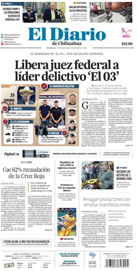 Cover of El Diario de Chihuahua