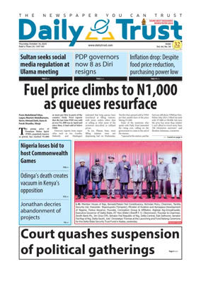Cover of Daily Trust
