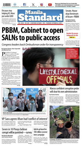 Cover of Manila Standard