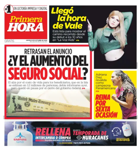 Cover of Primera Hora