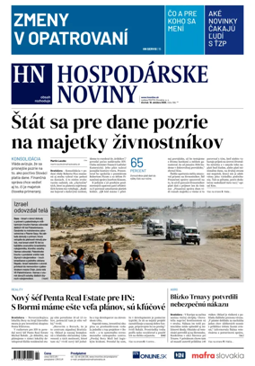 Cover of Hospodárske noviny