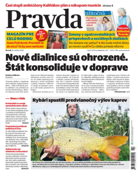 Cover of Pravda of Slovakia