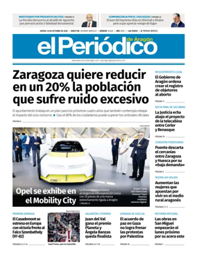 Cover of El Periódico Aragón