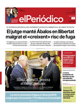 Cover of El Periódico de Catalunya (Català)