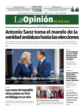 Cover of La Opinion de Malaga