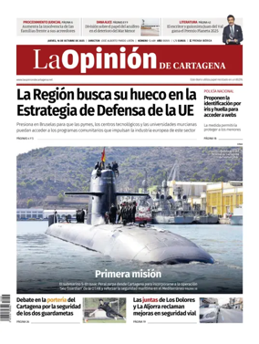 Cover of La Opinion de Murcia (Cartagena)