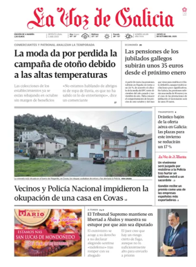 Cover of La Voz de Galicia (Viveiro)