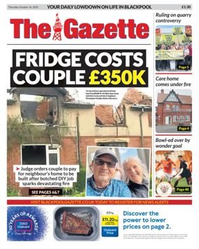 Cover of Blackpool Gazette