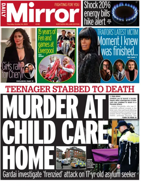 Cover of Daily Mirror (Northern Ireland)