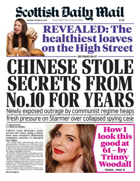 Cover of Scottish Daily Mail