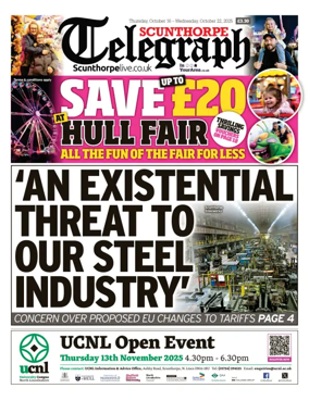 Cover of Scunthorpe Telegraph