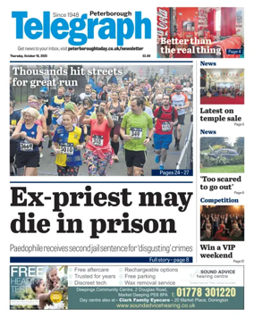 Cover of The Peterborough Evening Telegraph