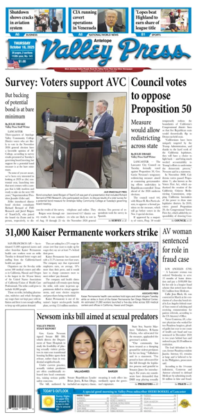 Cover of Antelope Valley Press