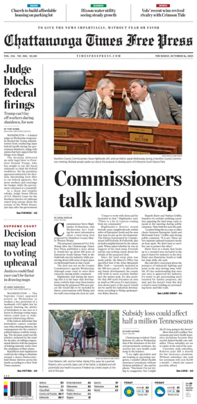 Cover of Chattanooga Times Free Press