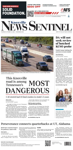 Cover of Knoxville News Sentinel