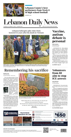 Cover of Lebanon Daily News