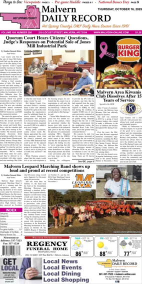 Cover of Malvern Daily Record