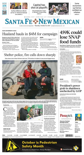 Cover of Santa Fe New Mexican
