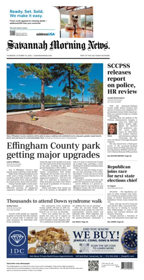 Cover of Savannah Morning News