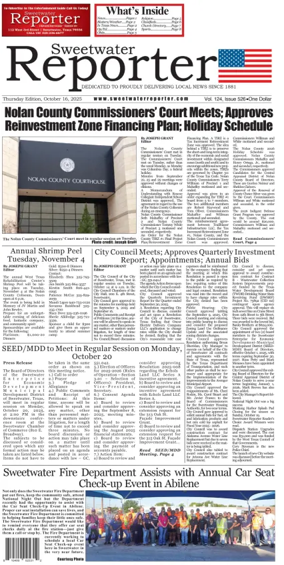 Cover of Sweetwater Reporter