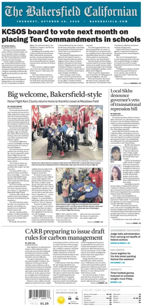 Cover of The Bakersfield Californian