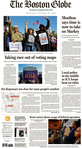 Cover of The Boston Globe