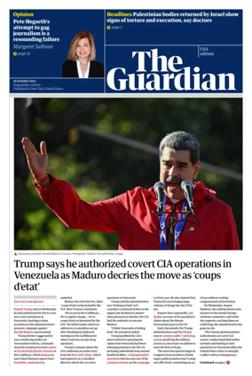 Cover of The Guardian (USA)
