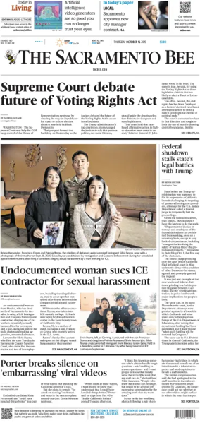 Cover of The Sacramento Bee