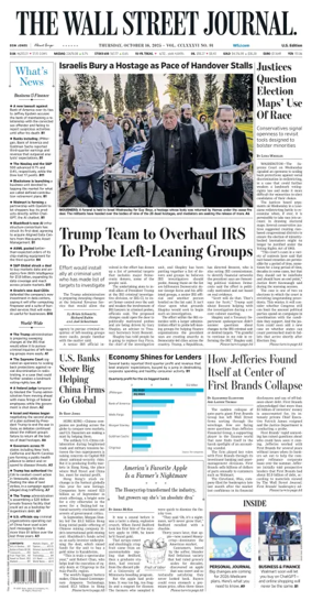 Cover of The Wall Street Journal