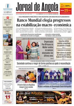 Cover of Jornal de Angola
