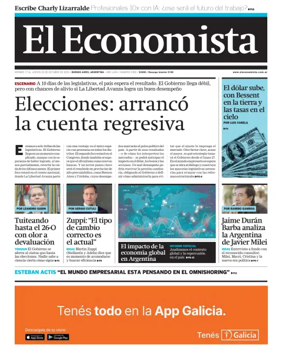 Cover of El Economista (Argentina)