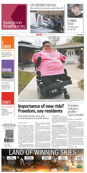 Cover of Saskatoon StarPhoenix