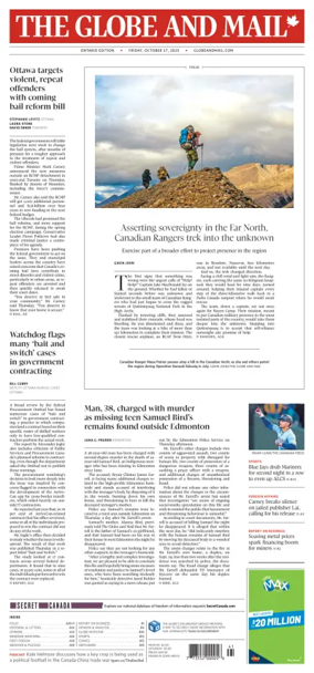 Cover of The Globe and Mail Metro (Ontario Edition)