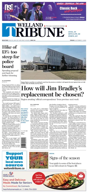 Cover of The Welland Tribune