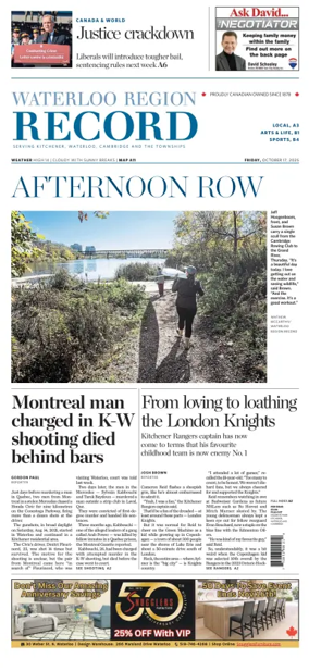 Cover of Waterloo Region Record