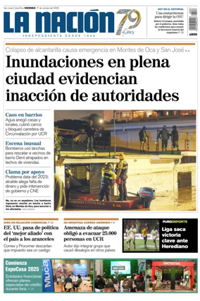 Cover of La Nacion (Costa Rica)