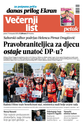 Cover of Vecernji list - Hrvatska