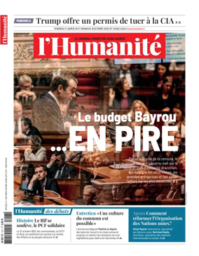 Cover of L'HUMANITE