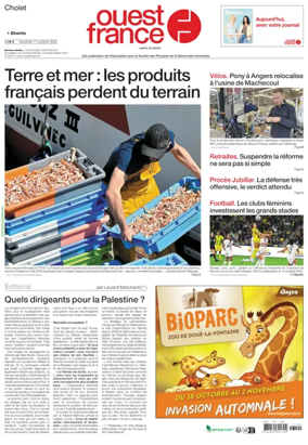 Cover of Ouest France (Cholet)