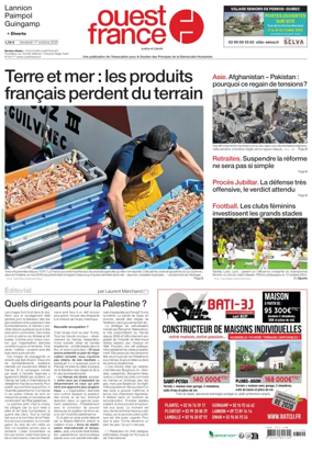Cover of Ouest France (Lannion)