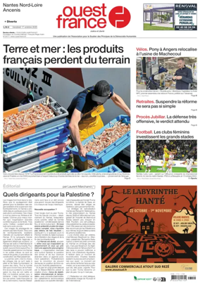Cover of Ouest France (Nantes / Nord-Loire)