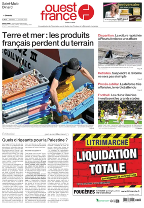 Cover of Ouest France (Saint-Malo)