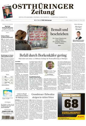 Cover of Ostthüringer Zeitung (Saale-Holzland-Kreis)
