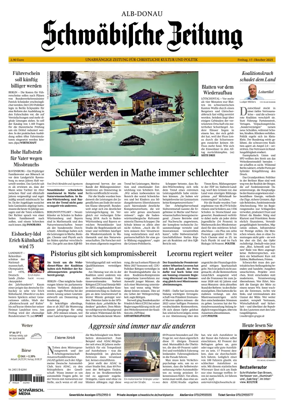 Cover of Schwaebische Zeitung (Alb-Donau)