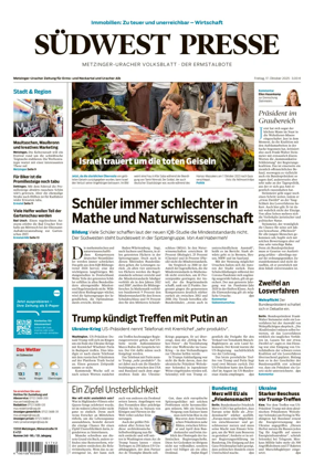 Cover of Südwest Presse (Metzinger Uracher Volksblatt / Der Ermstalbote)